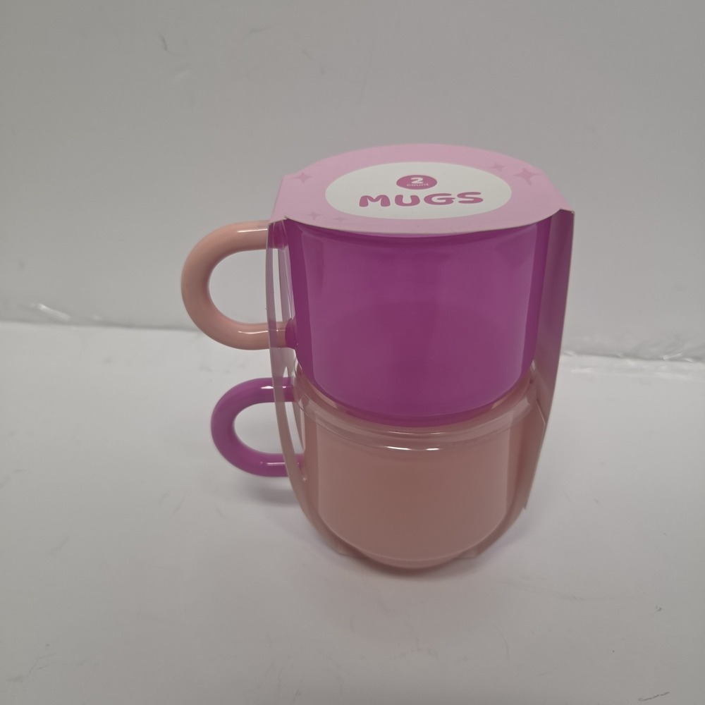 NEW Matcha Mugs Playground Set of 2 Pink‎ Glass mugs/hand crafted